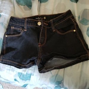 Dark denim shorts
